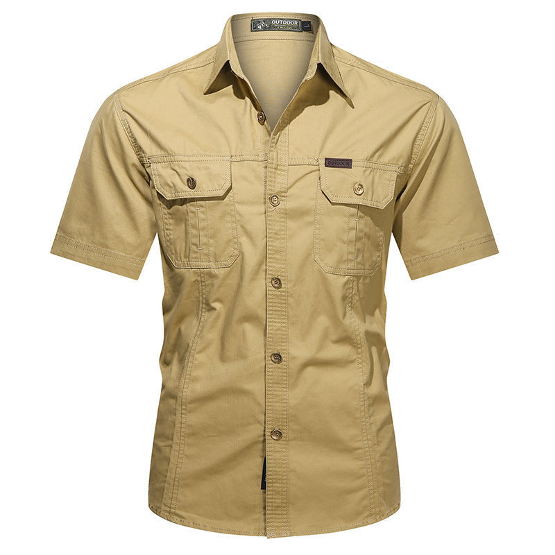 Camicia Utility a Maniche Corte da Avventura Outdoor per Uomo