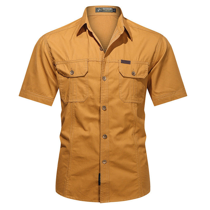 Camicia Utility a Maniche Corte da Avventura Outdoor per Uomo