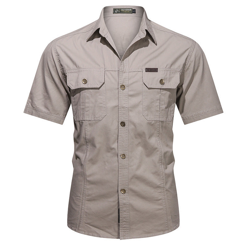 Camicia Utility a Maniche Corte da Avventura Outdoor per Uomo