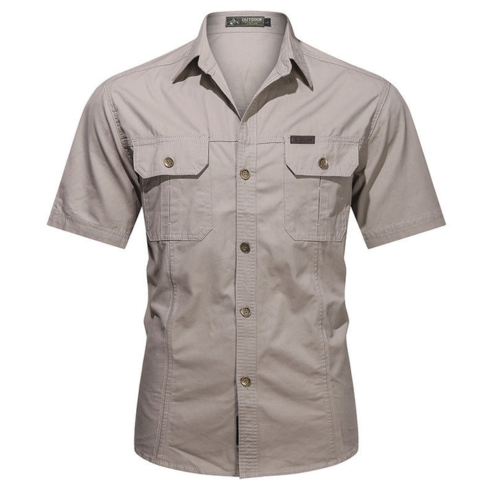 Camicia Utility a Maniche Corte da Avventura Outdoor per Uomo