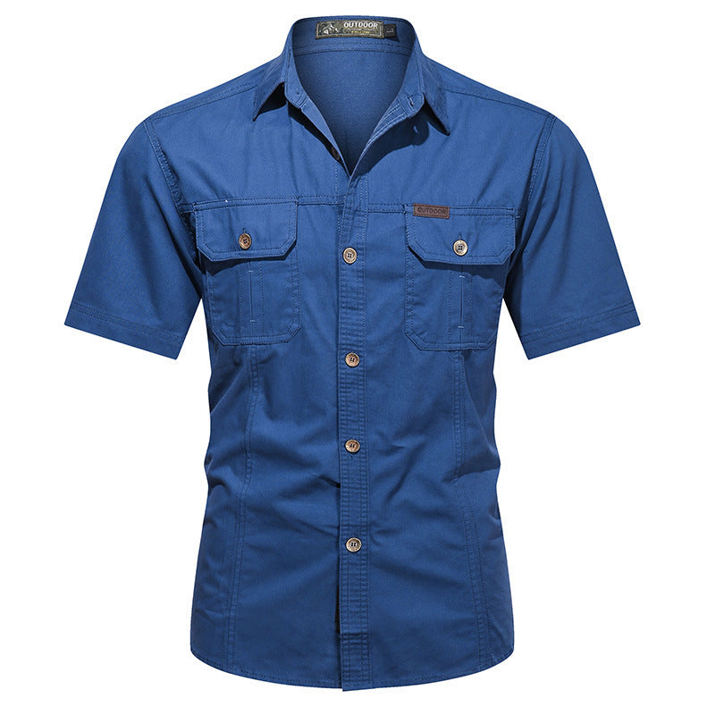 Camicia Utility a Maniche Corte da Avventura Outdoor per Uomo