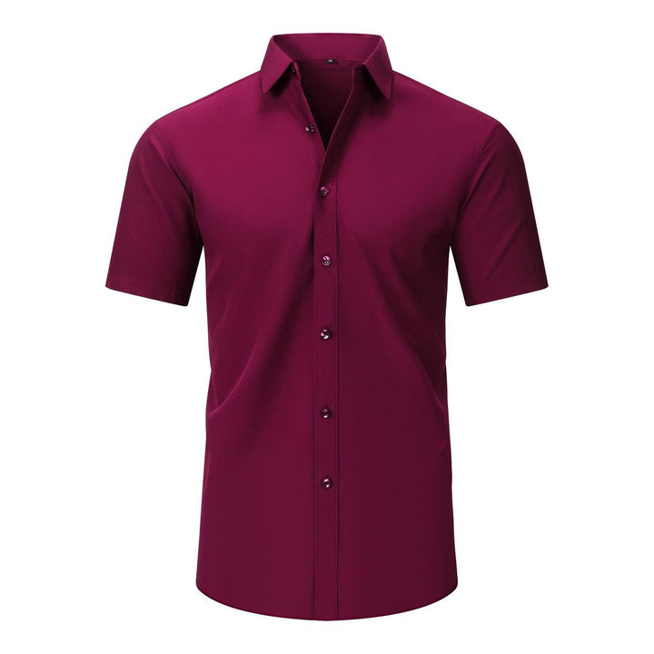 Camicia a maniche corte con bottoni premium da uomo