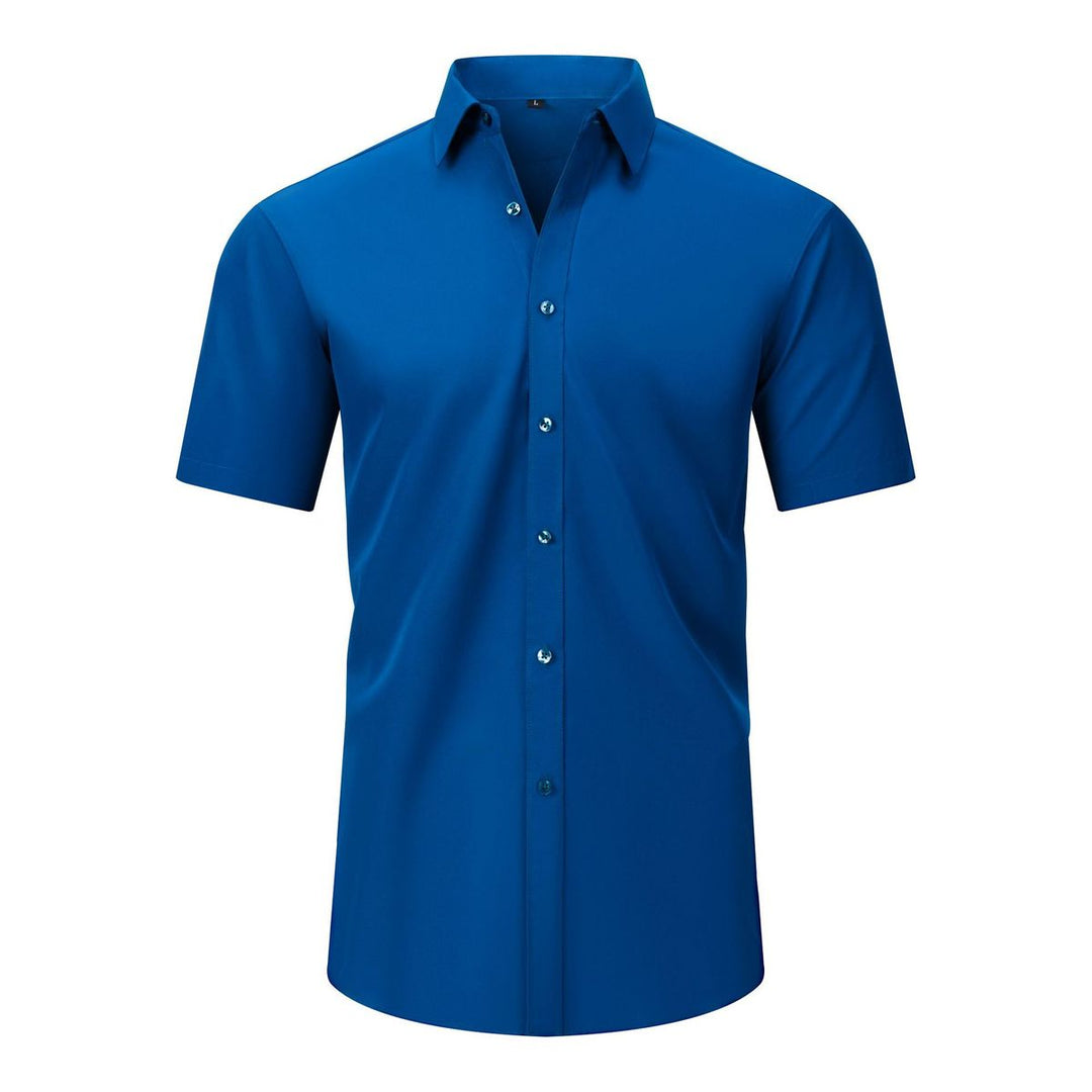 Camicia a maniche corte con bottoni premium da uomo