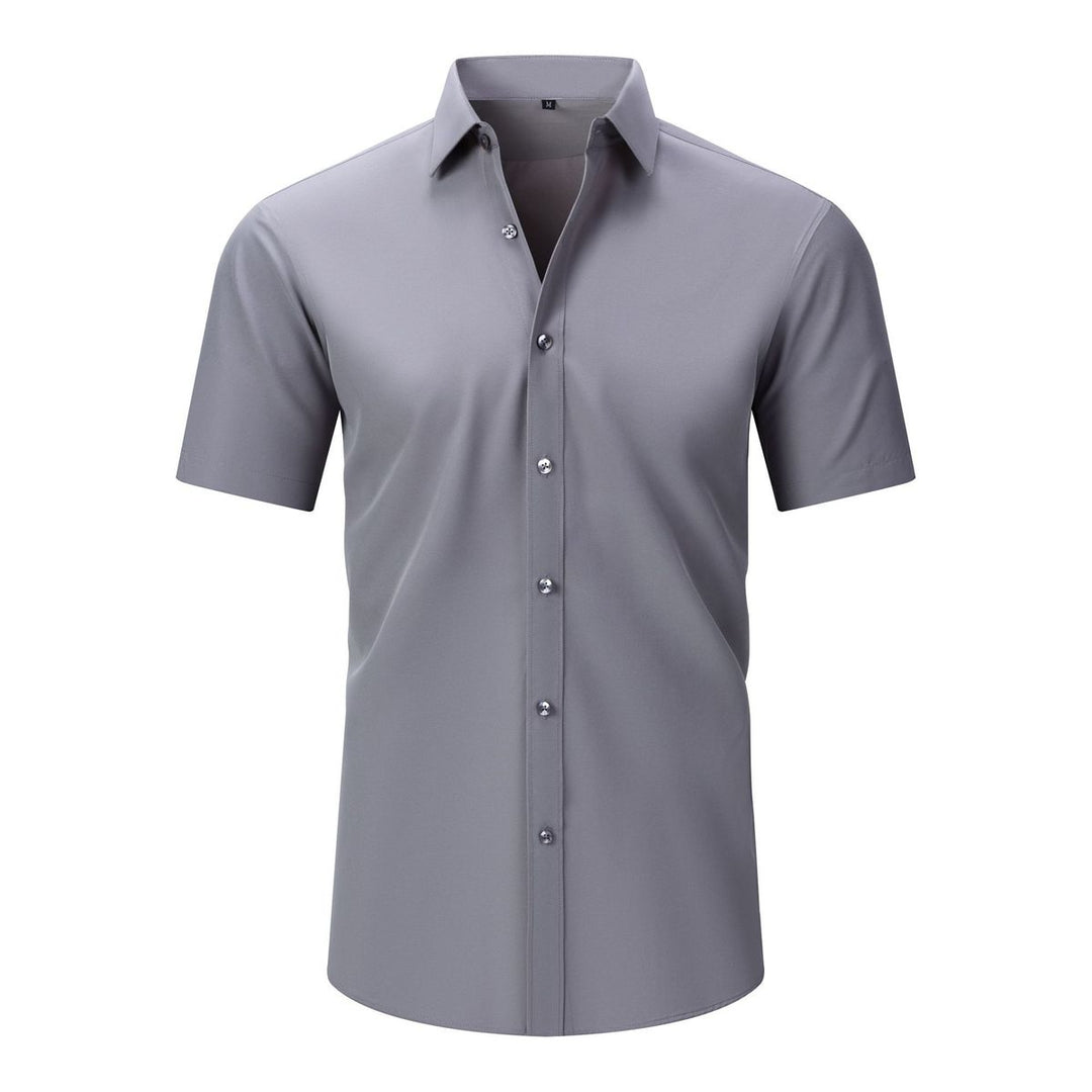 Camicia a maniche corte con bottoni premium da uomo