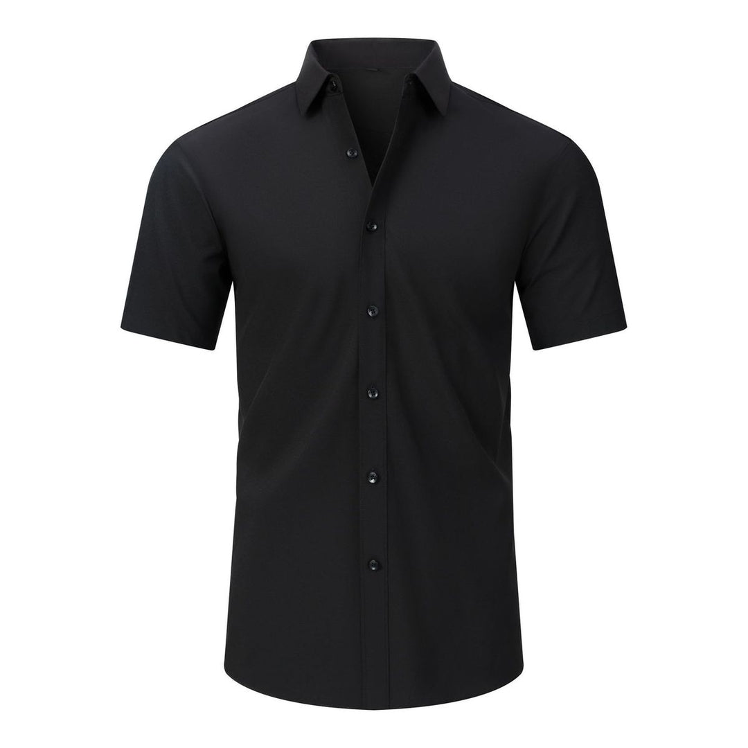 Camicia a maniche corte con bottoni premium da uomo
