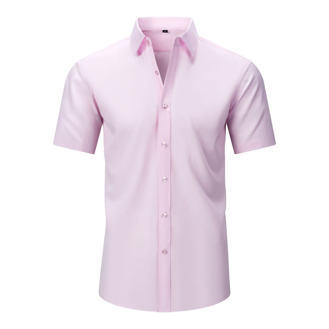 Camicia a maniche corte con bottoni premium da uomo