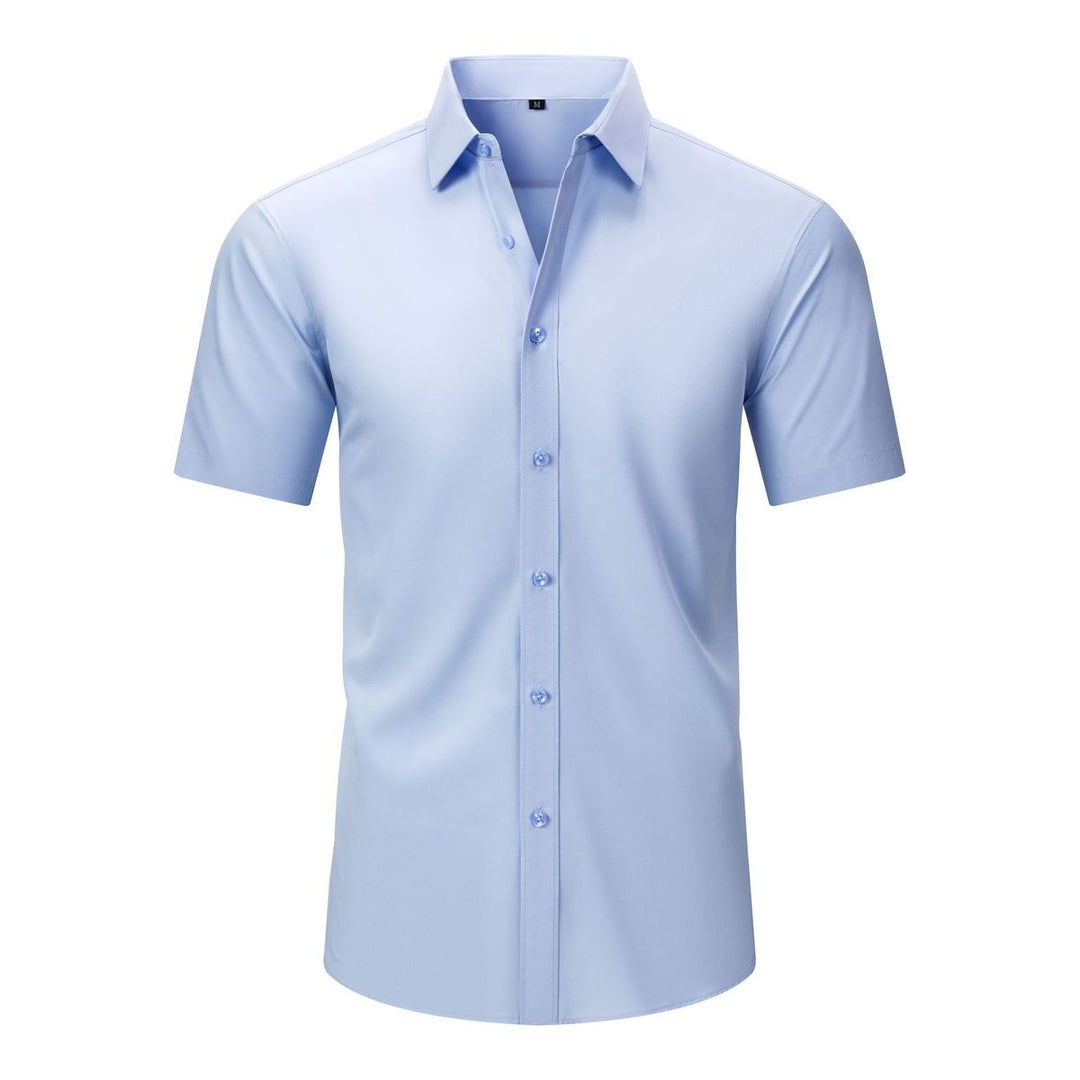 Camicia a maniche corte con bottoni premium da uomo