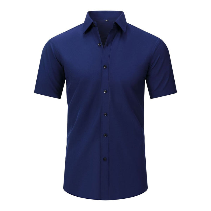 Camicia a maniche corte con bottoni premium da uomo