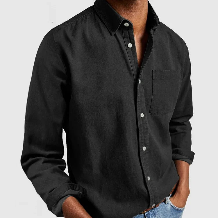 Camicia Classica a Bottoni Versatile da Uomo