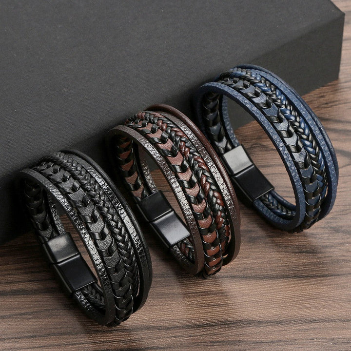 Ragnar ™ | Bracciale Vichingo in Pelle Intrecciata