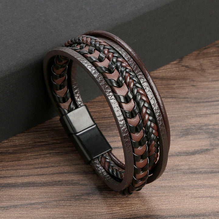 Ragnar ™ | Bracciale Vichingo in Pelle Intrecciata