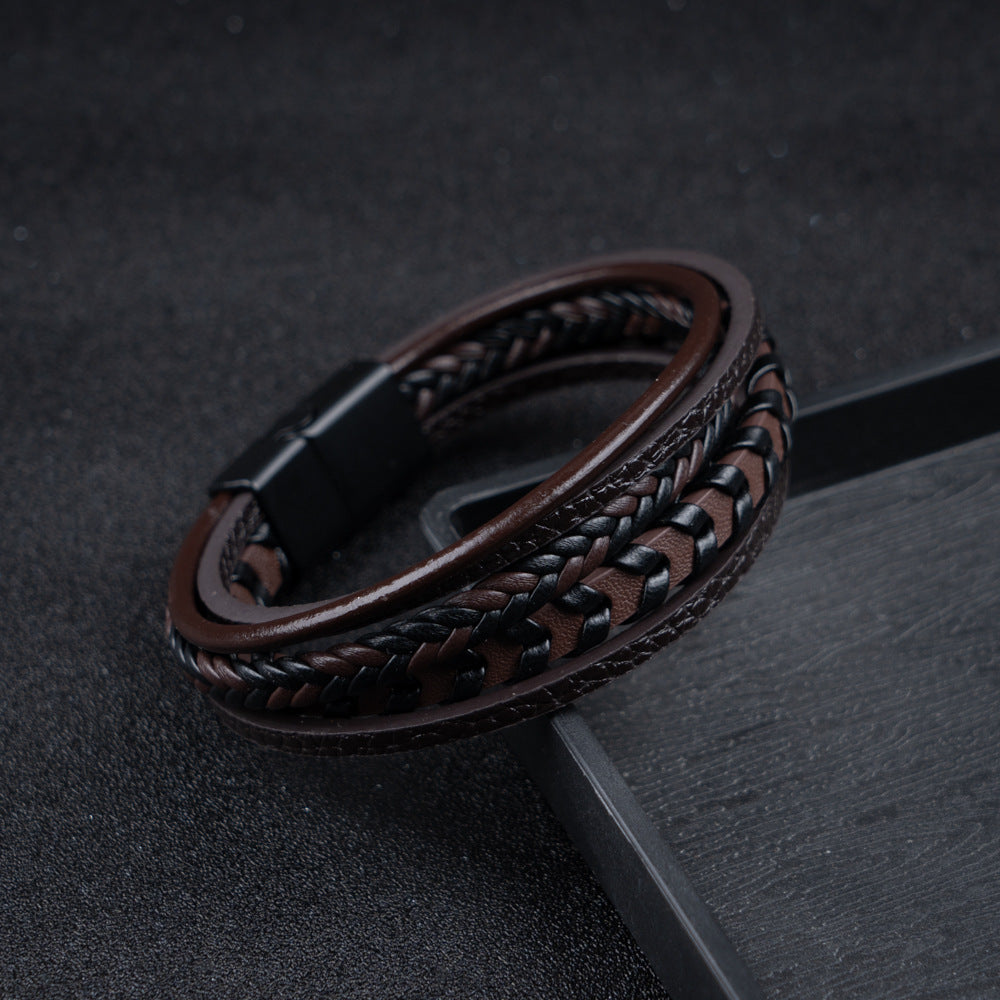 Ragnar ™ | Bracciale Vichingo in Pelle Intrecciata