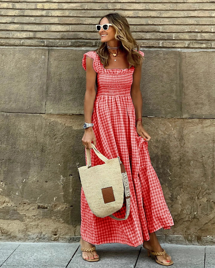 FRANCESCA™ | Vestito a Quadri Retro per Eleganza Immediata e Comfort Quotidiano