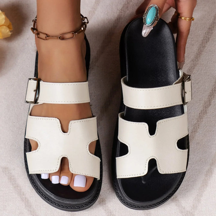 Maddalena™ | Sandali Con Fibbia in Pelle