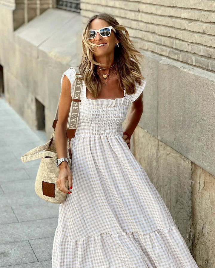 FRANCESCA™ | Vestito a Quadri Retro per Eleganza Immediata e Comfort Quotidiano