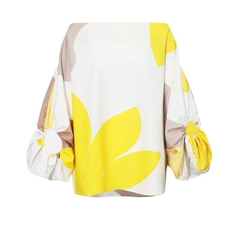 Talia™ | Abito in Raso con Maniche a Sbuffo