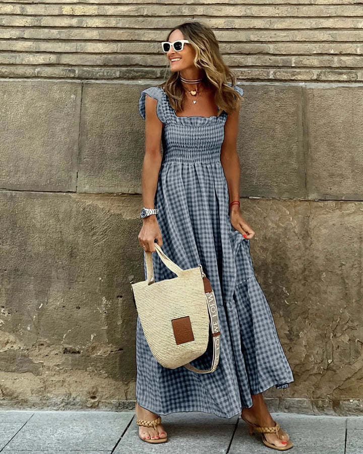 FRANCESCA™ | Vestito a Quadri Retro per Eleganza Immediata e Comfort Quotidiano