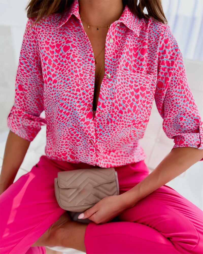 Sibylle™ | Blusa Trendy con Maniche Lunghe e Bottoni