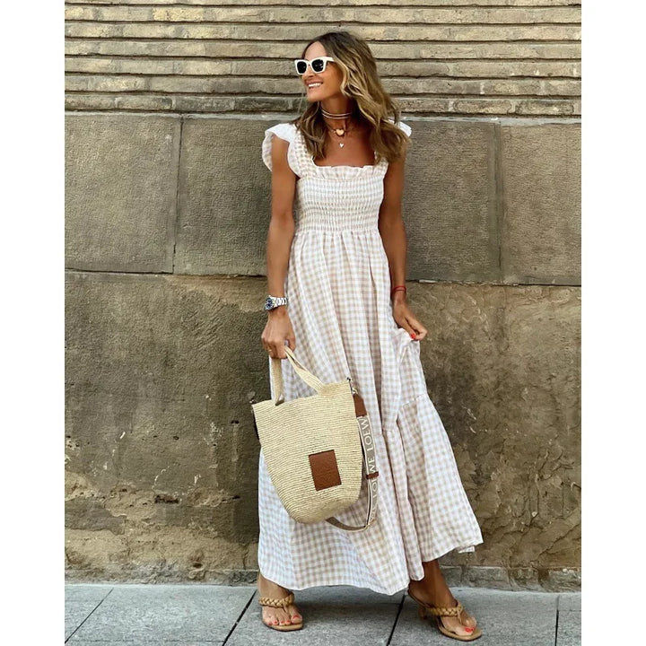 FRANCESCA™ | Vestito a Quadri Retro per Eleganza Immediata e Comfort Quotidiano