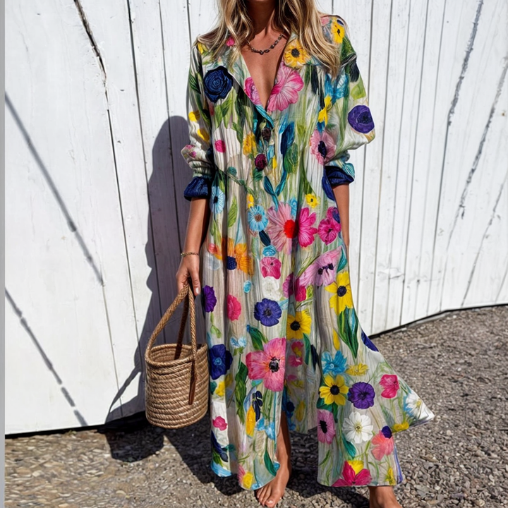 Odessa | Abito Boho Chic con Stampa Floreale