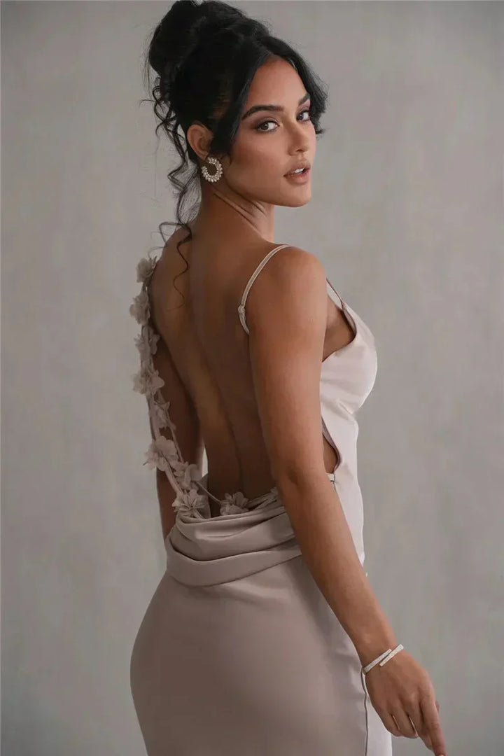 Cassiane™ | Vestito in Satin con Motivo Floreale