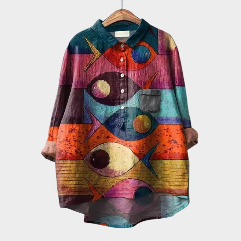 LUCIANA™ | Blusa Oversize con Gatti Stilizzati e Comfort