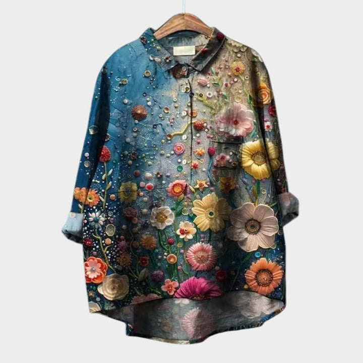 SOFIA™ | Blusa Floreale Oversize per Comfort