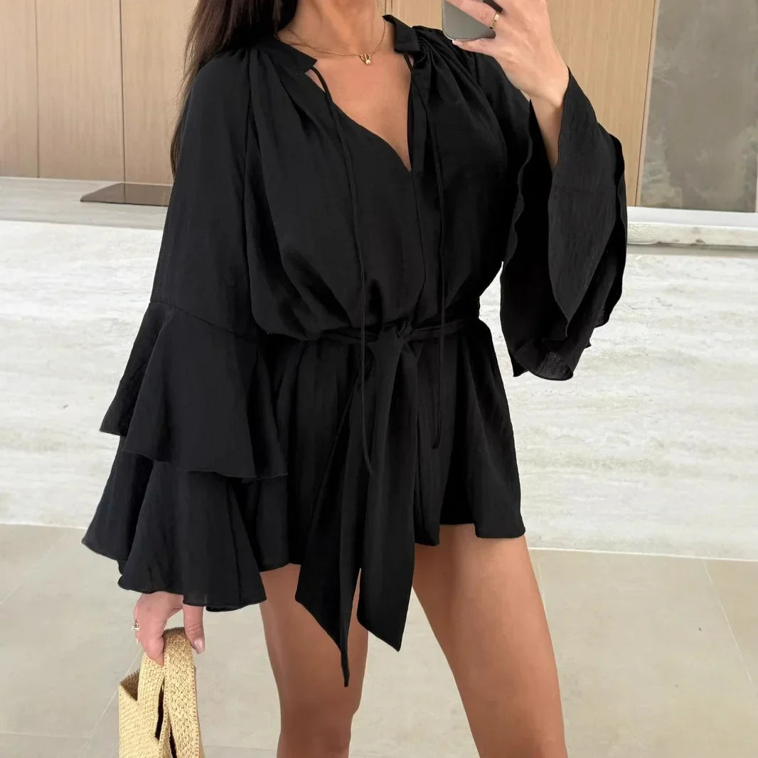 Dina™ | Leggero Abito Camicia con Cintura