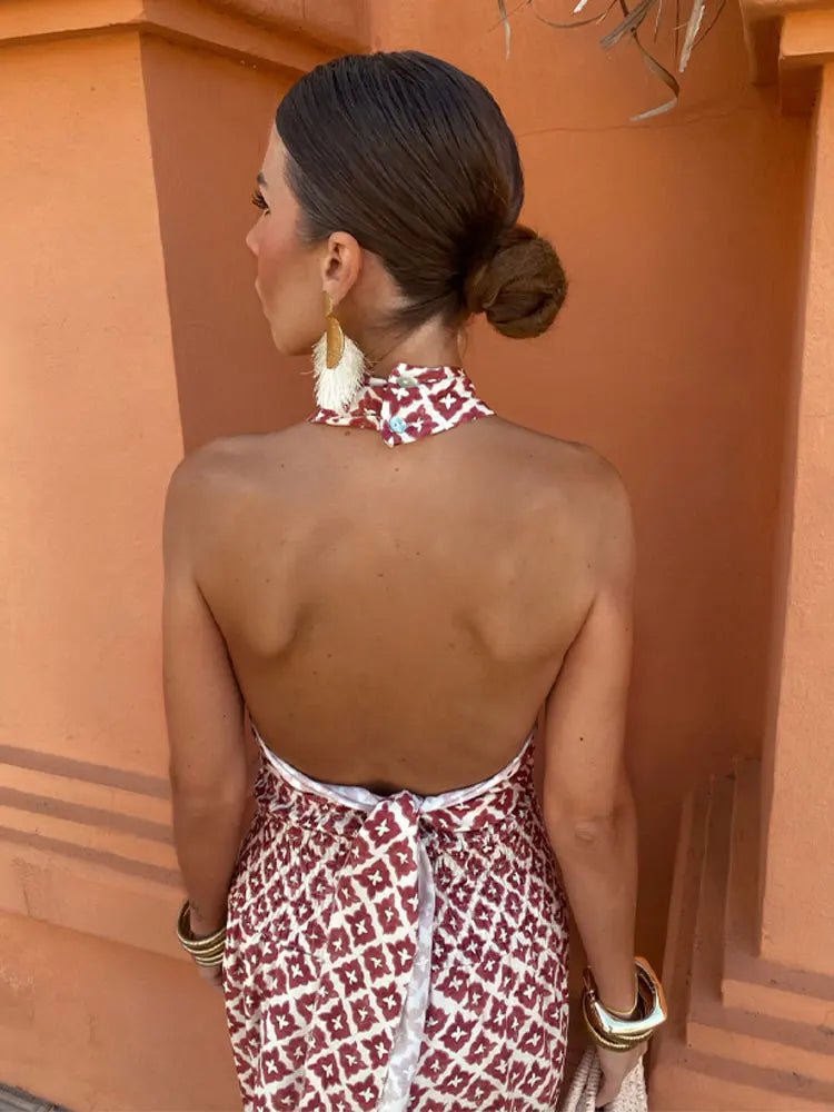 Mickay™ | Elegante Abito Midi con Spalle Scoperte e Dettagli Arricciati