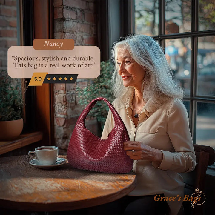 Valentina | Borsa Tote Woven Rossa