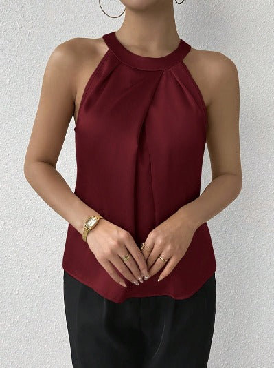 Cerys™ |  Elegante Blusa Senza Maniche in Poliamide