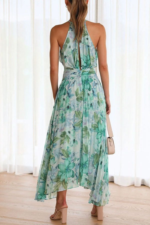 Angel™ | Vestito Maxi Plissé con Fiori