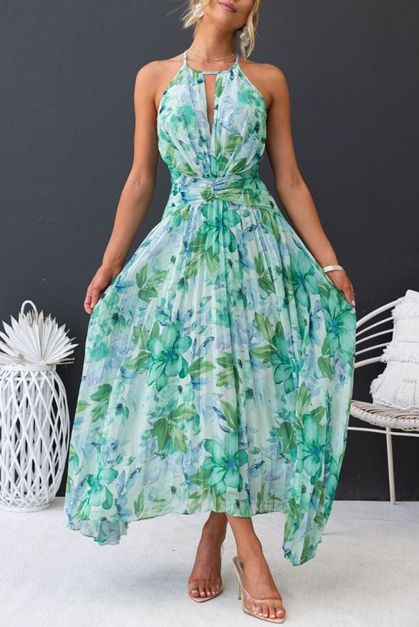 Angel™ | Vestito Maxi Plissé con Fiori