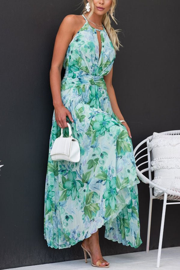 Angel™ | Vestito Maxi Plissé con Fiori