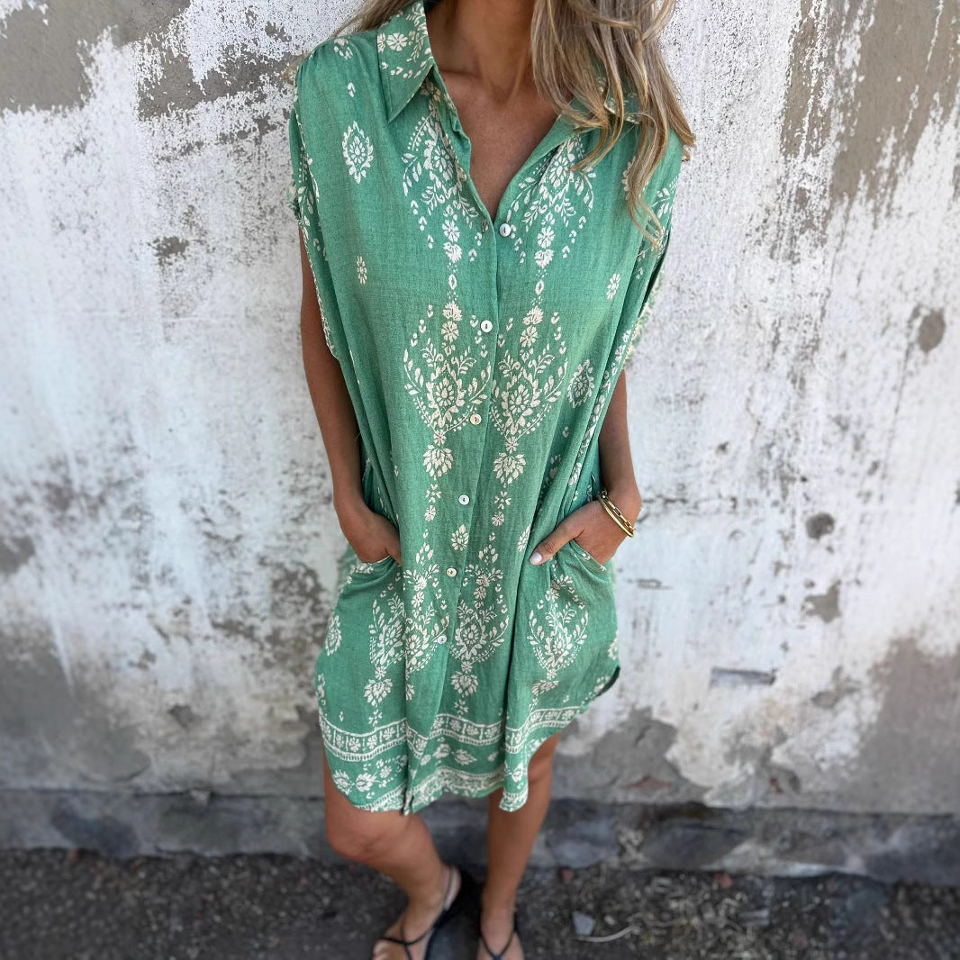 SILKE™ | Abito Casual Loose-Fit con Maniche Corte