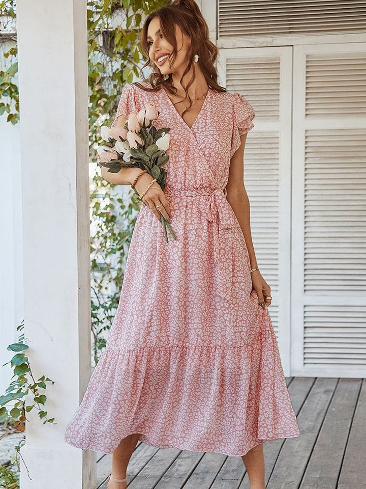 Eva™ | Abito Elegante con Motivo Floreale