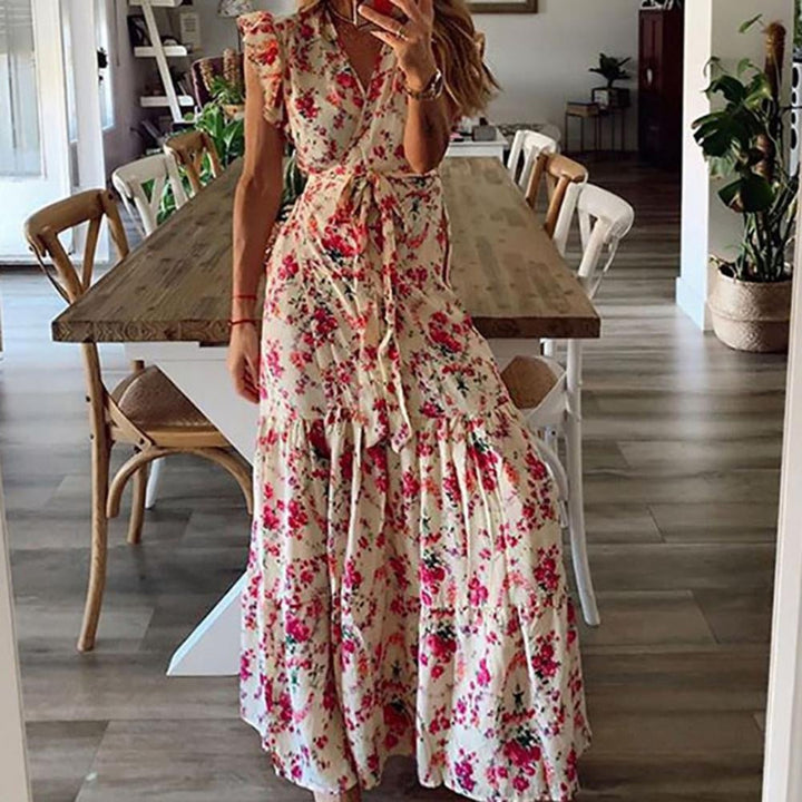 Dahlia™ | Maxi abito con stampa floreale