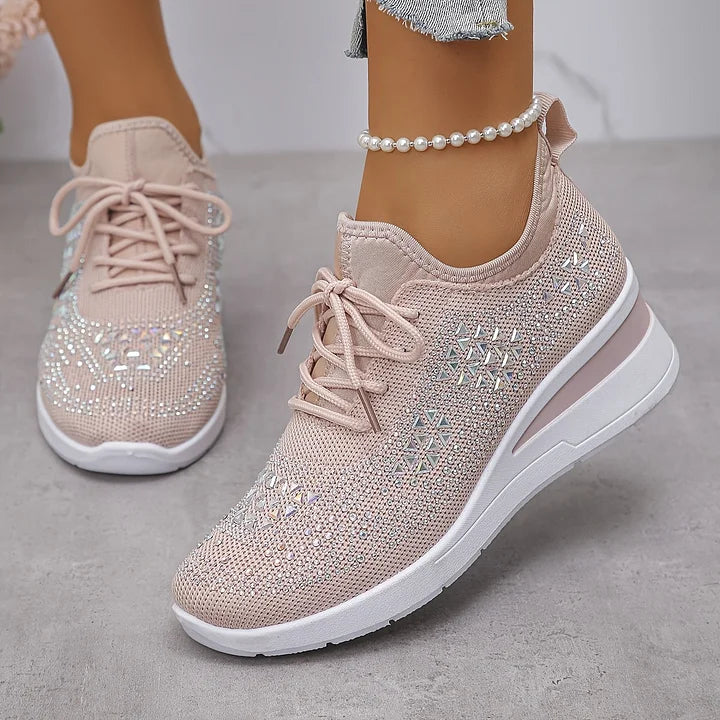 Giselle™ | Sneakers Ortopediche con Strass Brillanti