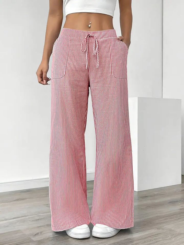 Alina™ | Eleganti Pantaloni a Righe con Tasche