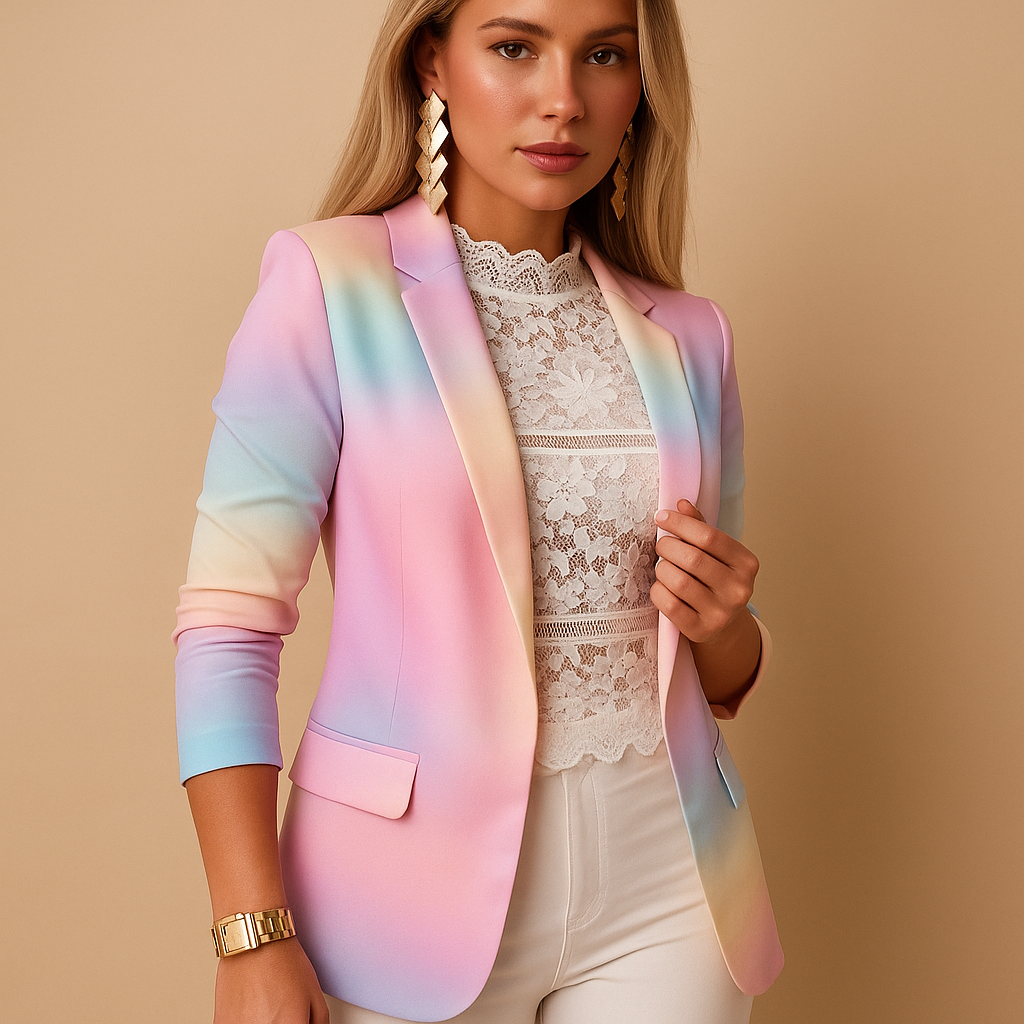 Bellini™ | Blazer elegante da donna con stampa vivace e colletto a scialle