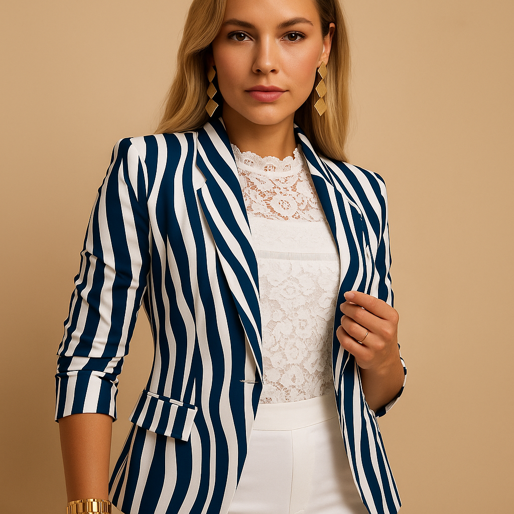 Bellini™ | Blazer elegante da donna con stampa vivace e colletto a scialle