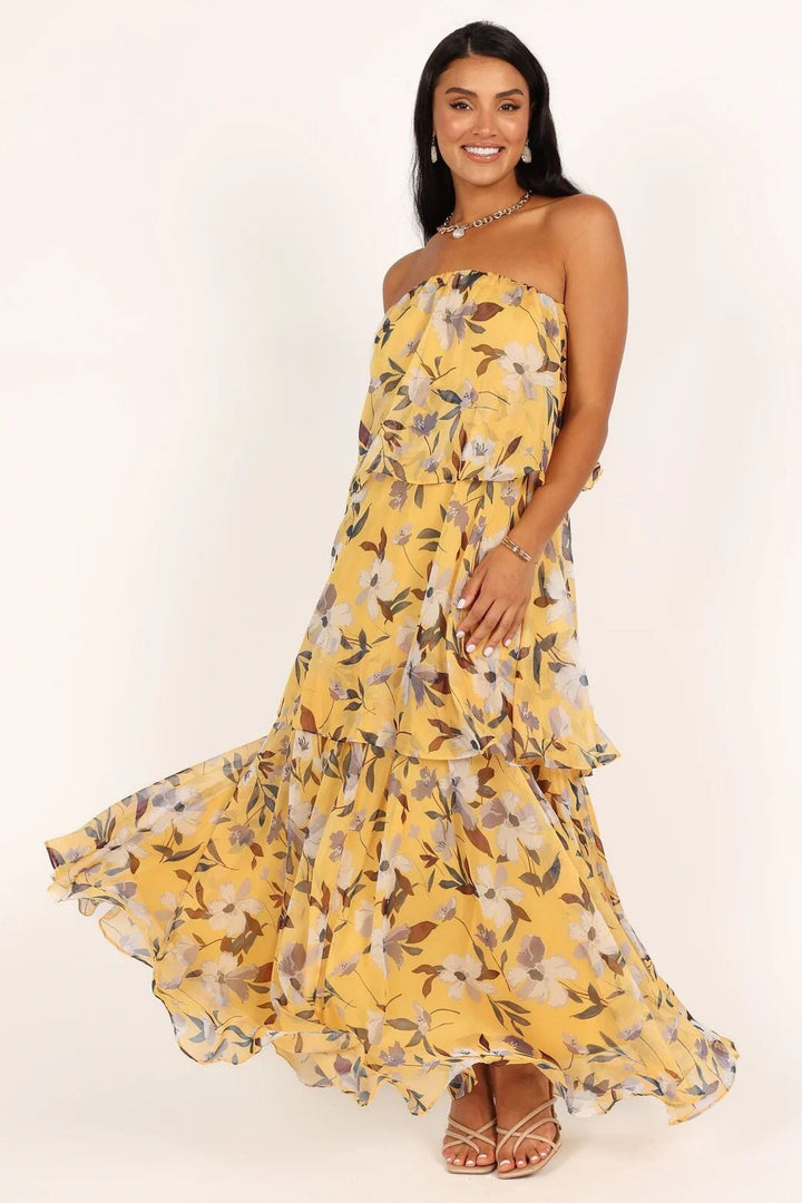 Elsie™ | Abito Maxi Senza Spalline con Pois