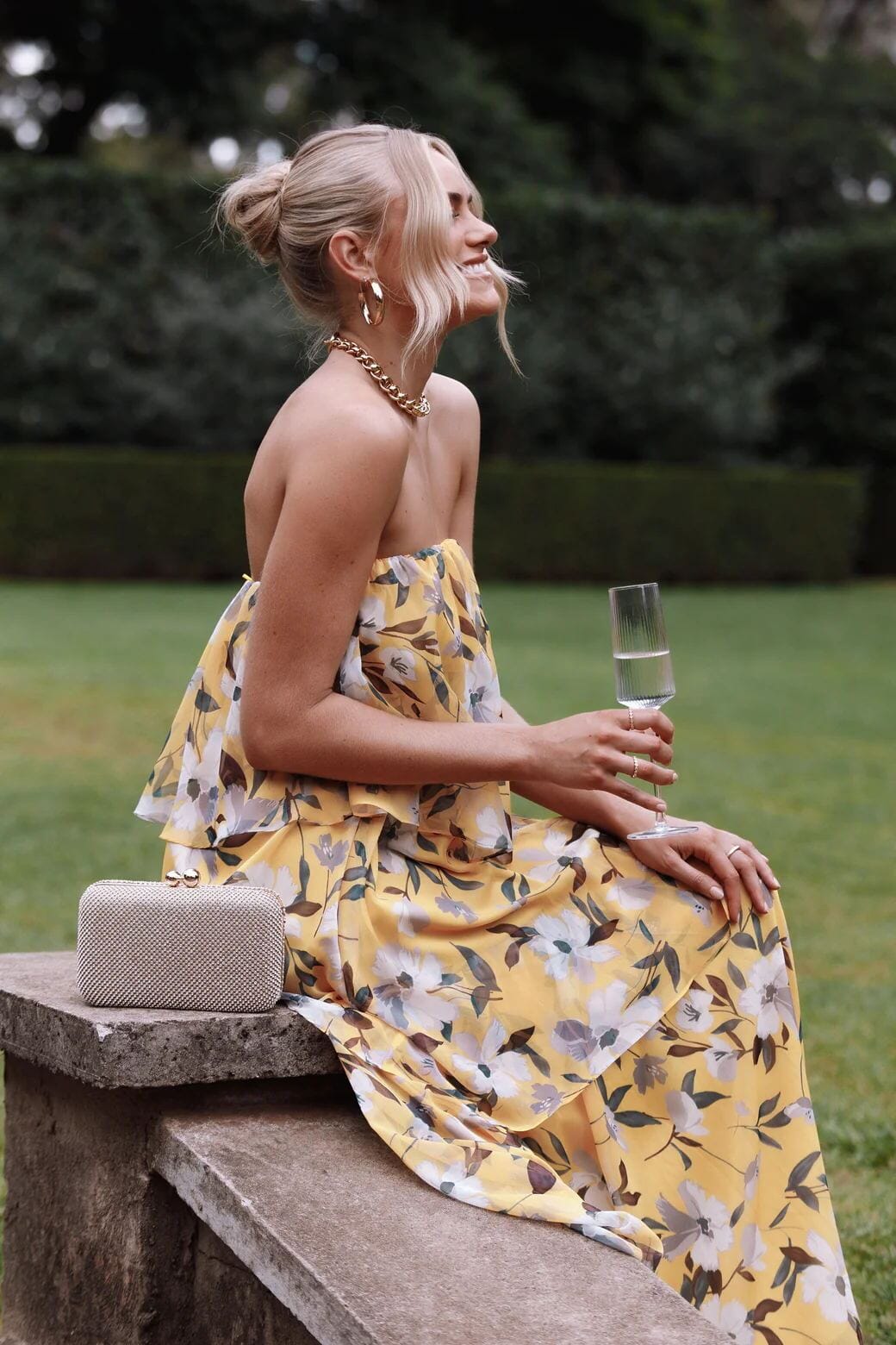 Elsie™ | Abito Maxi Senza Spalline con Pois