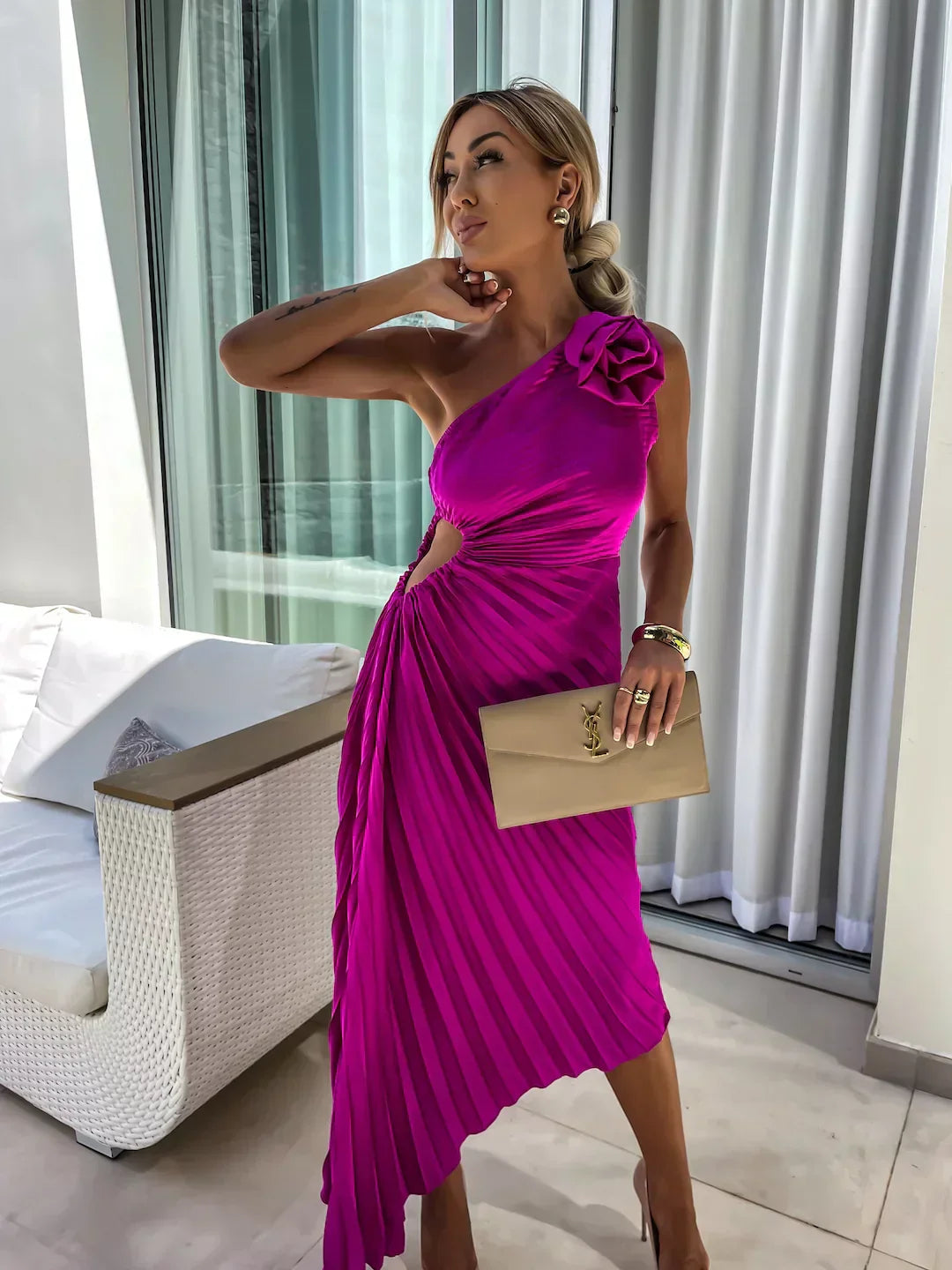 Lizbeth™ | Vestito con Spalle Floreali