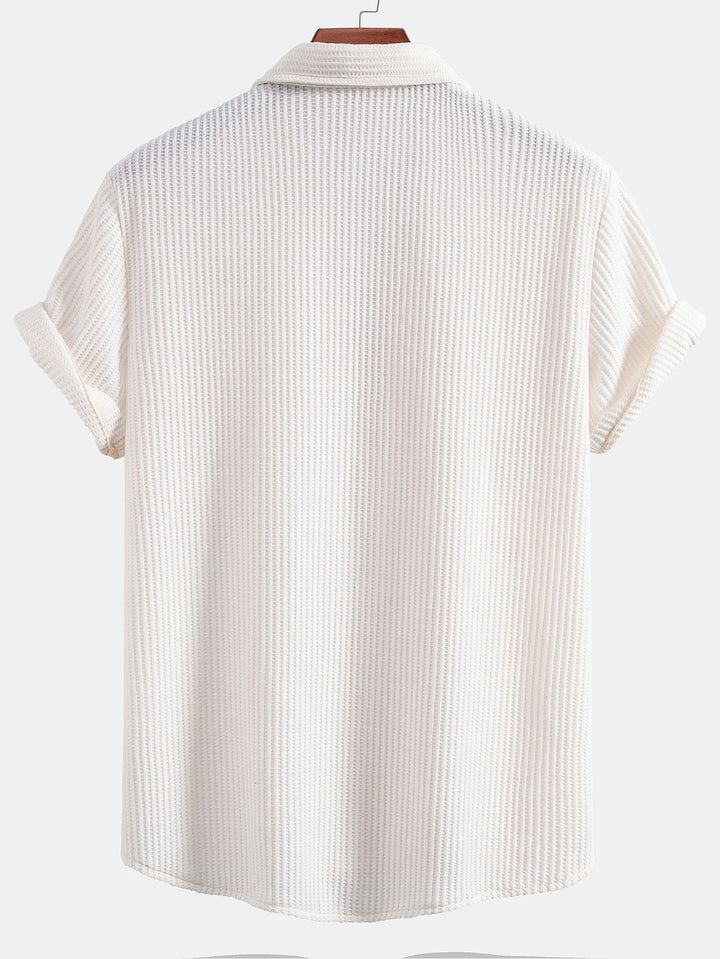 Rafaelio™ | Camicia a Bottoni in Tessuto a Nido d'Ape