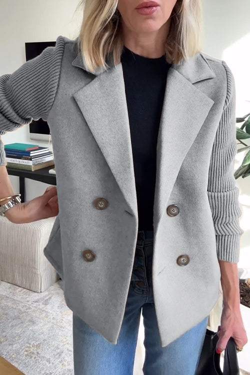 Harper™ | Cappotto Casual Con Maniche Patchwork a Aottoni