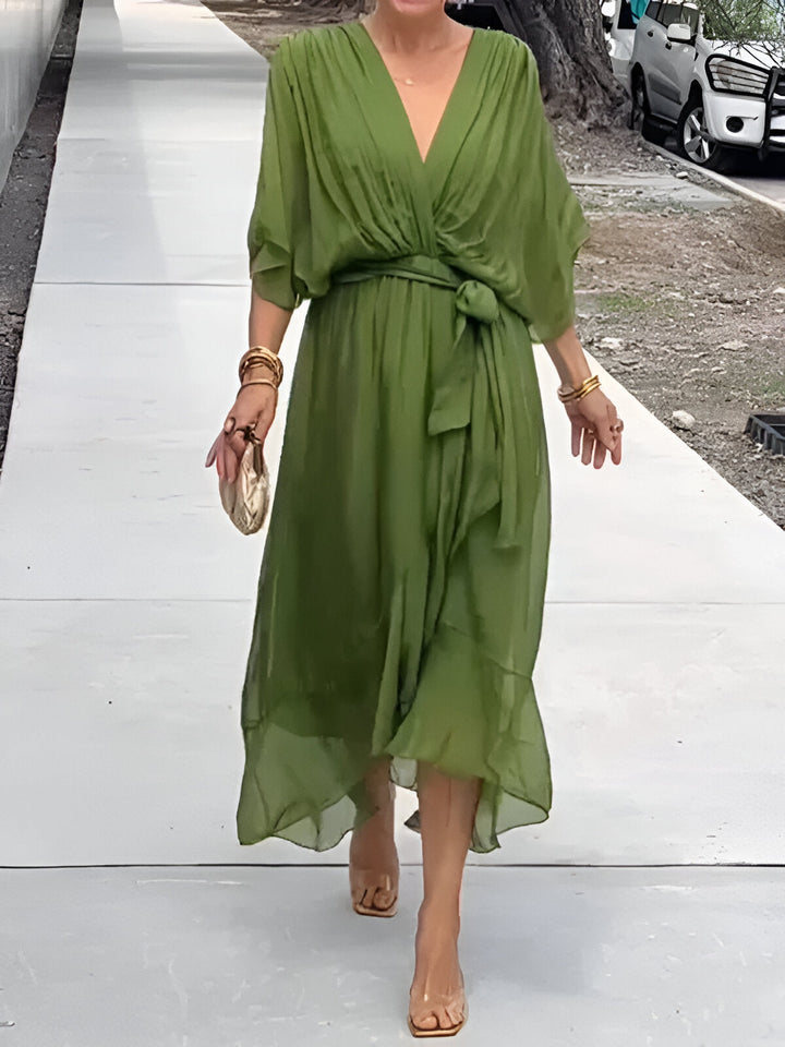 Monica™ | Abito in Chiffon con Scollo a V