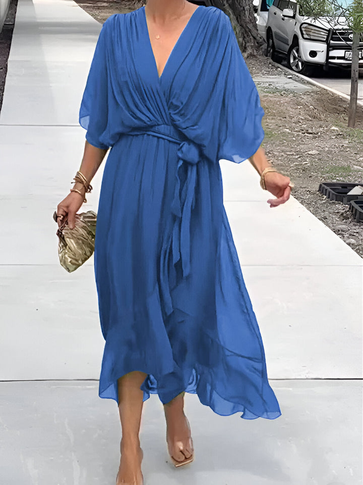 Monica™ | Abito in Chiffon con Scollo a V