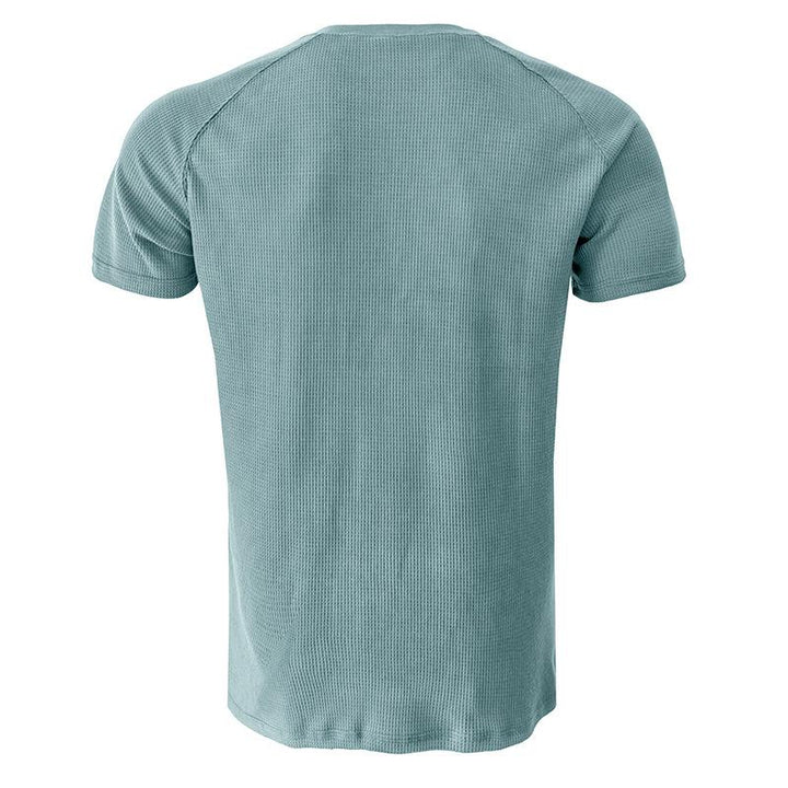 T-Shirt Henley a Maniche Corte Tough Guy da Uomo