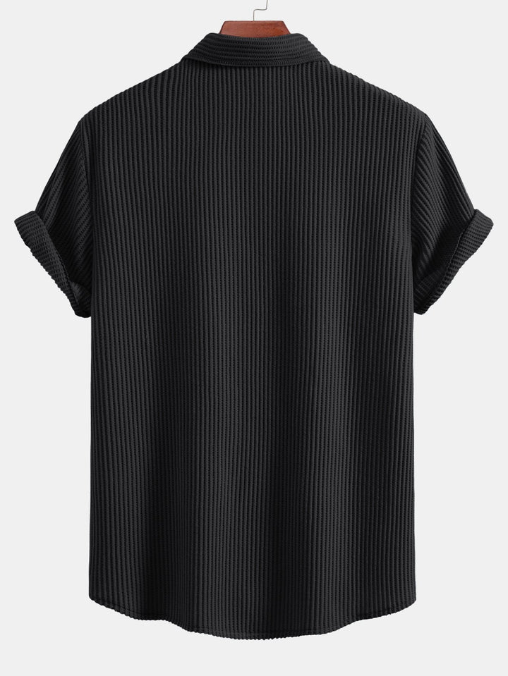 Rafaelio™ | Camicia a Bottoni in Tessuto a Nido d'Ape